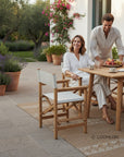 HiTeak Director Teak Folding Outdoor Folding Armchair