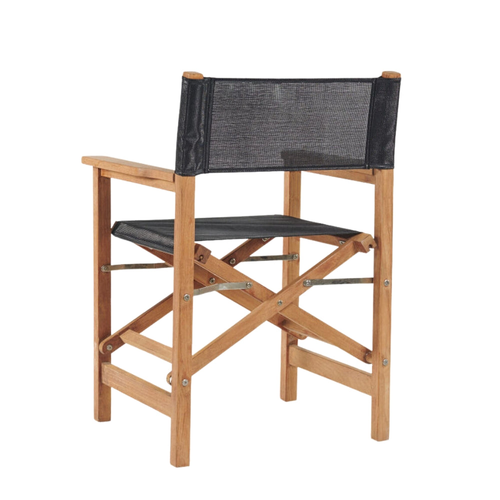 Director Teak Folding Outdoor Folding Armchair-Outdoor Dining Chairs-HiTeak-LOOMLAN