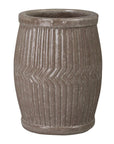 Emissary Dolly Tub Grey Ceramic Outdoor Planter