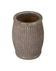 Emissary Dolly Tub Grey Ceramic Outdoor Planter