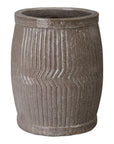 Emissary Dolly Tub Grey Ceramic Outdoor Planter