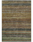 LOOMLAN Rugs Doravine Brown Washable Indoor-Outdoor Rug