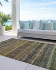 LOOMLAN Rugs Doravine Brown Washable Indoor-Outdoor Rug