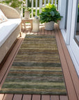 LOOMLAN Rugs Doravine Brown Washable Indoor-Outdoor Rug