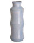 Emissary Double Bamboo Blue Ceramic Vase