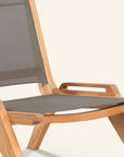 HiTeak Draper Teak Outdoor Sling Chat Chair