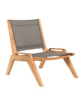 HiTeak Draper Teak Outdoor Sling Chat Chair