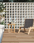 HiTeak Draper Teak Outdoor Woven Chat Chair