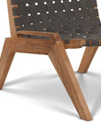 Draper Teak Outdoor Woven Chat Chair-Outdoor Accent Chairs-HiTeak-LOOMLAN