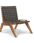 Draper Teak Outdoor Woven Chat Chair-Outdoor Accent Chairs-HiTeak-LOOMLAN