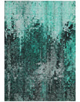 Addison Rugs Dust Echo Teal Washable Indoor-Outdoor Rug