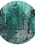 Addison Rugs Dust Echo Teal Washable Indoor-Outdoor Rug