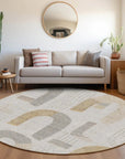 LOOMLAN Rugs Elas Gray Washable Indoor-Outdoor Rug