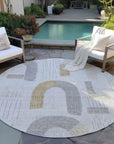 LOOMLAN Rugs Elas Gray Washable Indoor-Outdoor Rug