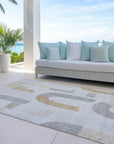 LOOMLAN Rugs Elas Gray Washable Indoor-Outdoor Rug