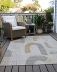 LOOMLAN Rugs Elas Gray Washable Indoor-Outdoor Rug
