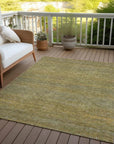 LOOMLAN Rugs Elenore Green Washable Indoor-Outdoor Rug