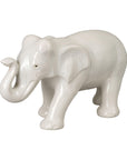 Emissary Elephant Moon White Ceramic Sculpture