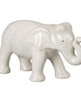 Emissary Elephant Moon White Ceramic Sculpture