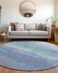 LOOMLAN Rugs Elien Blue Washable Indoor-Outdoor Rug