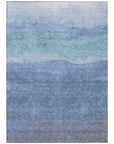 LOOMLAN Rugs Elien Blue Washable Indoor-Outdoor Rug