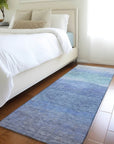 LOOMLAN Rugs Elien Blue Washable Indoor-Outdoor Rug