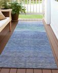 LOOMLAN Rugs Elien Blue Washable Indoor-Outdoor Rug