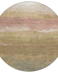 LOOMLAN Rugs Elien Brown Washable Indoor-Outdoor Rug