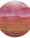LOOMLAN Rugs Elien Pink Washable Indoor-Outdoor Rug