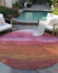 LOOMLAN Rugs Elien Pink Washable Indoor-Outdoor Rug
