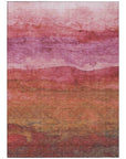 LOOMLAN Rugs Elien Pink Washable Indoor-Outdoor Rug