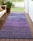 LOOMLAN Rugs Elien Purple Washable Indoor-Outdoor Rug