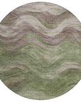 LOOMLAN Rugs Elion Green Washable Indoor-Outdoor Rug