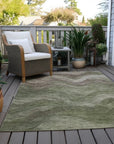 LOOMLAN Rugs Elion Green Washable Indoor-Outdoor Rug