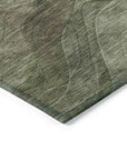 LOOMLAN Rugs Elion Green Washable Indoor-Outdoor Rug