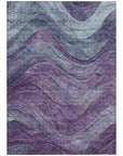 LOOMLAN Rugs Elion Purple Washable Indoor-Outdoor Rug