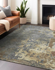 Eloril Brown Washable Indoor-Outdoor Rug