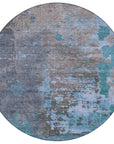 Eloril Teal Washable Indoor-Outdoor Rug