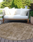LOOMLAN Rugs Emberith Brown Washable Indoor-Outdoor Rug