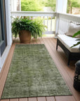 LOOMLAN Rugs Emberith Green Washable Indoor-Outdoor Rug