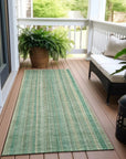 LOOMLAN Rugs Emberith Teal Washable Indoor-Outdoor Rug