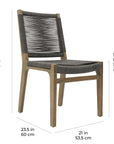 Explorer Oceans Side Chair Set of Two - Grey Outdoor Accent Chairs-Outdoor Accent Chairs-Seasonal Living-LOOMLAN