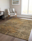 Addison Rugs Faded Rhythm Brown Washable Indoor-Outdoor Rug
