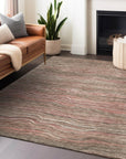 Faerain Brown Washable Indoor-Outdoor Rug