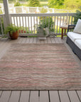 Faerain Brown Washable Indoor-Outdoor Rug