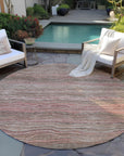 Faerain Brown Washable Indoor-Outdoor Rug