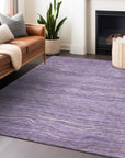 Faerain Purple Washable Indoor-Outdoor Rug
