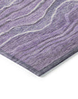 Faerain Purple Washable Indoor-Outdoor Rug