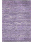 Faerain Purple Washable Indoor-Outdoor Rug