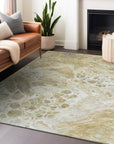 Faerara Gold Washable Indoor-Outdoor Rug